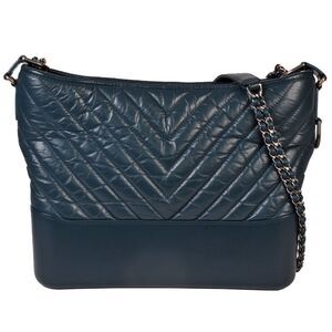 Chanel Gabriel De Chanel Hobo Bag No. (Manufactu In ) V Stitch Navy Calfskin